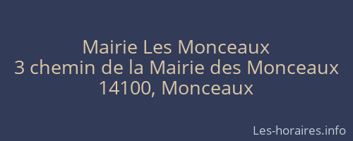 Mairie Les Monceaux
