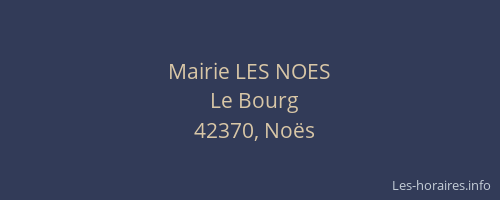 Mairie LES NOES