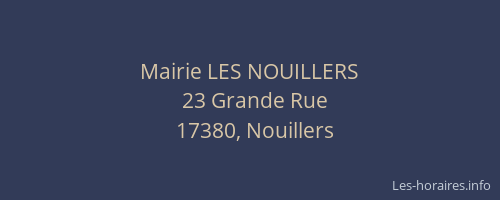 Mairie LES NOUILLERS
