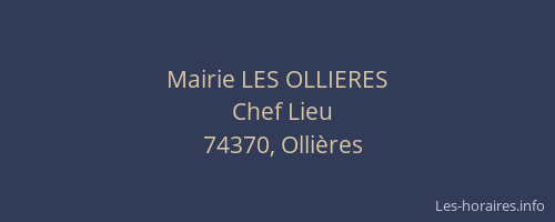 Mairie LES OLLIERES