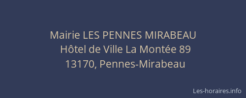 Mairie LES PENNES MIRABEAU