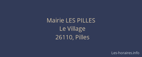 Mairie LES PILLES