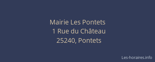 Mairie Les Pontets