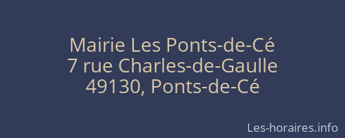 Mairie Les Ponts-de-Cé
