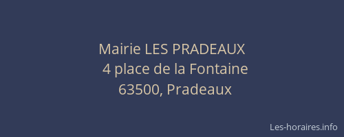 Mairie LES PRADEAUX