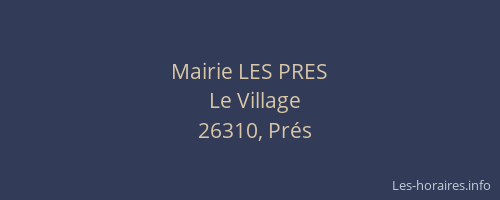 Mairie LES PRES