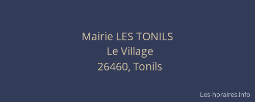 Mairie LES TONILS