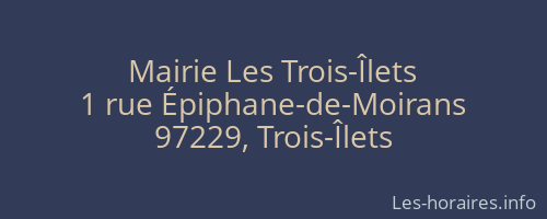 Mairie Les Trois-Îlets