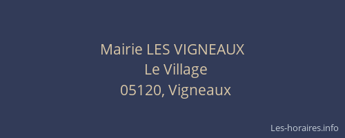 Mairie LES VIGNEAUX