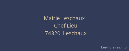 Mairie Leschaux