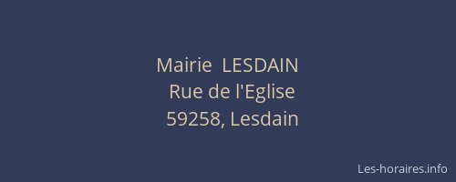 Mairie  LESDAIN
