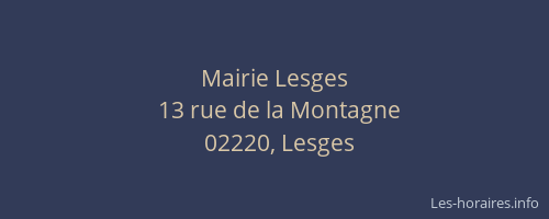 Mairie Lesges