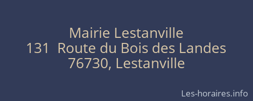 Mairie Lestanville