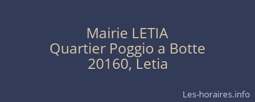 Mairie LETIA