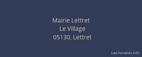 Mairie Lettret