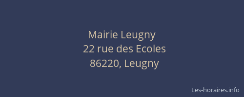 Mairie Leugny
