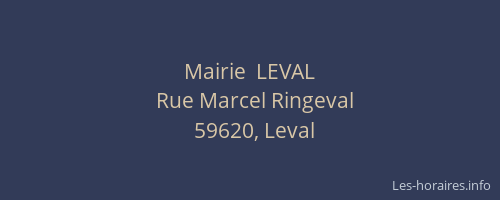 Mairie  LEVAL