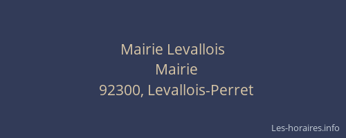 Mairie Levallois