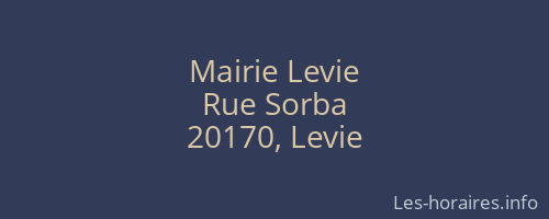 Mairie Levie