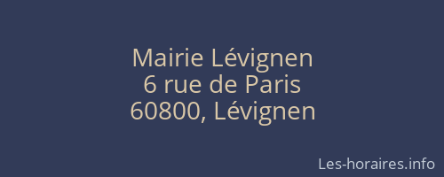 Mairie Lévignen