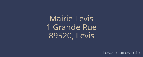Mairie Levis