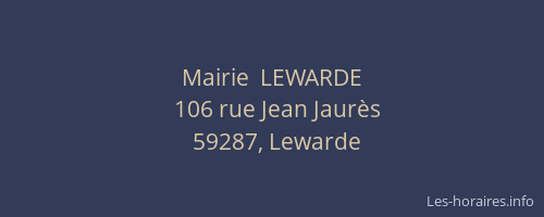 Mairie  LEWARDE