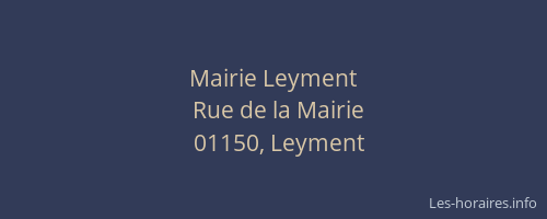 Mairie Leyment