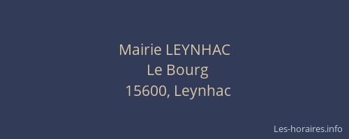 Mairie LEYNHAC