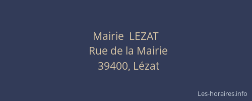 Mairie  LEZAT