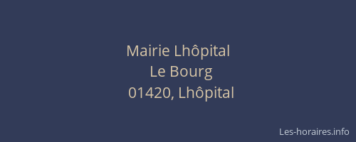 Mairie Lhôpital