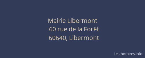 Mairie Libermont