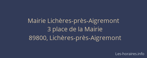 Mairie Lichères-près-Aigremont