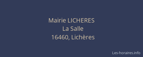 Mairie LICHERES