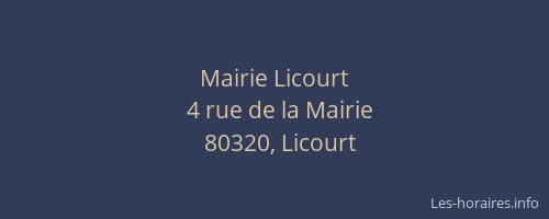 Mairie Licourt
