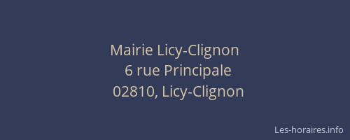 Mairie Licy-Clignon