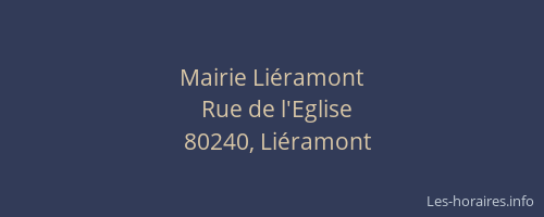 Mairie Li&eacute;ramont