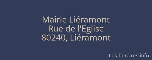 Mairie Liéramont