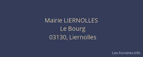 Mairie LIERNOLLES