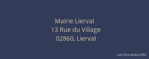 Mairie Lierval
