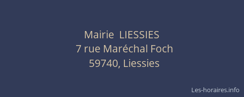 Mairie  LIESSIES