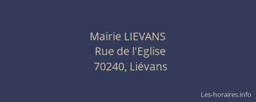 Mairie LIEVANS