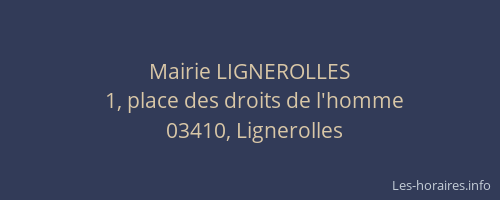 Mairie LIGNEROLLES