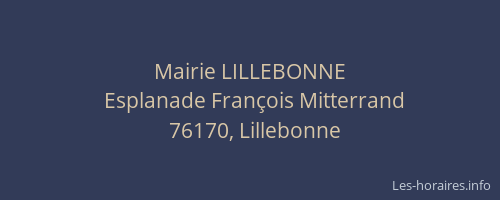 Mairie LILLEBONNE
