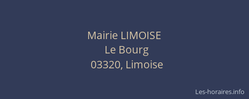 Mairie LIMOISE