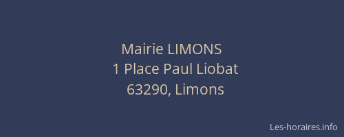 Mairie LIMONS