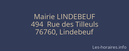Mairie LINDEBEUF