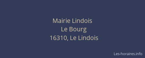Mairie Lindois
