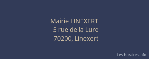 Mairie LINEXERT