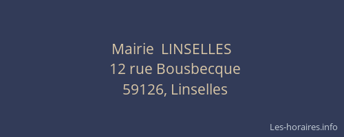 Mairie  LINSELLES