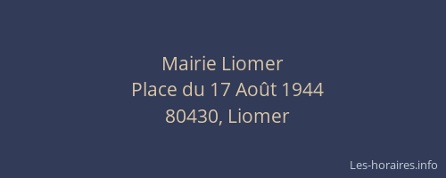 Mairie Liomer